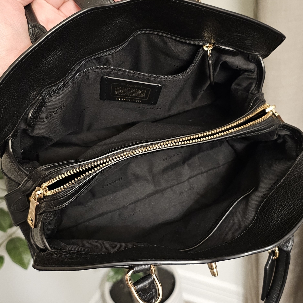 Coach Mercer Black Leather Bag 37575 - Picture 4 of 8